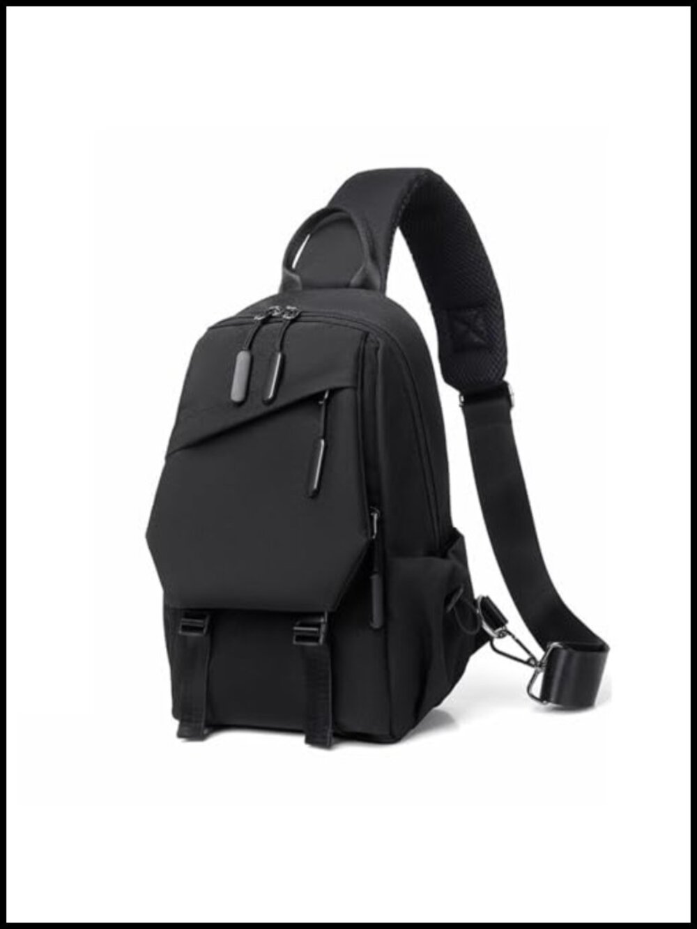 Sling Bag with Bottle Holder Waterproof Anti Theft Crossbody Backpack